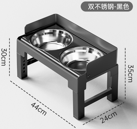 Plato elevado para mascotas de acero inoxidable