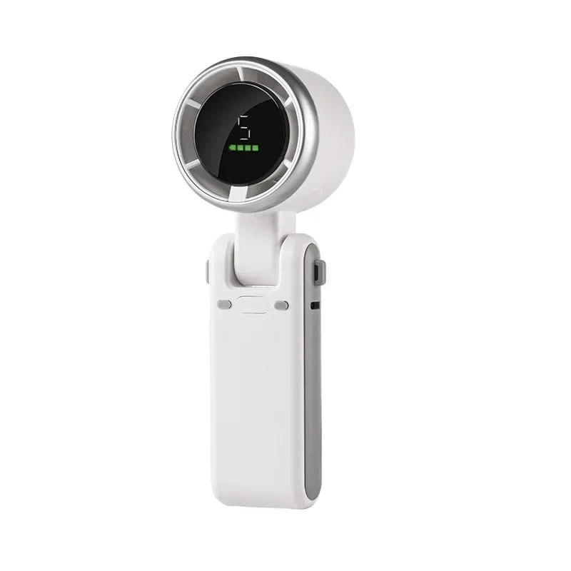 2026 New Hanging Neck Outdoor 180 Degree Folding Desktop Mini Fan Hand-Held Folding High-Speed Powerful Turbo Fan