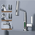 Llave para lavabo tipo cascada con pantalla digital