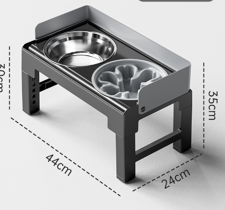 Plato elevado para mascotas de acero inoxidable