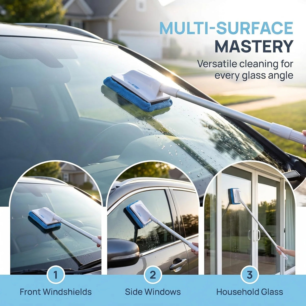 Dual Magnetic Car Windshield Cleaner.Dual Side Car Glass Cleaner