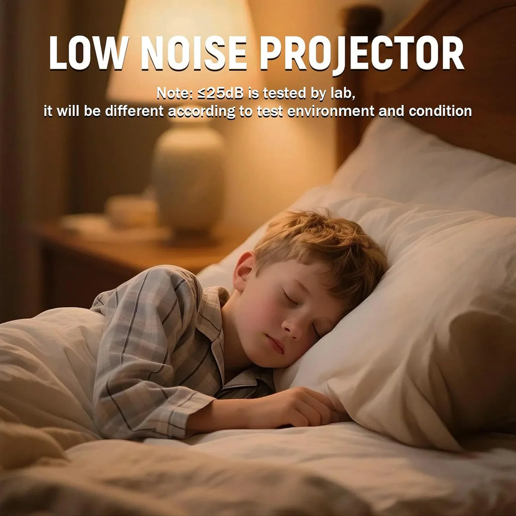 V4 Mini Projector, Portable Smart Projector with 2.4G Wifi