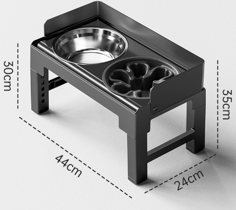 Plato elevado para mascotas de acero inoxidable