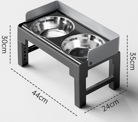 Plato elevado para mascotas de acero inoxidable
