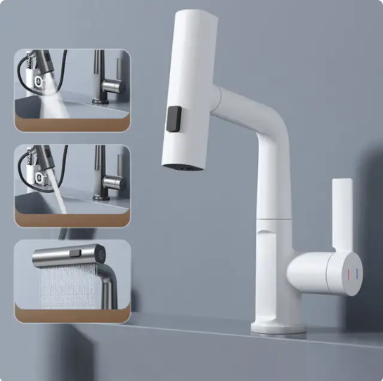 Llave para lavabo tipo cascada con pantalla digital