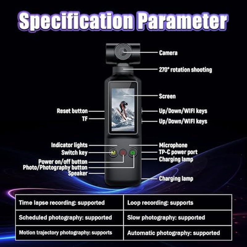X8 4K Vlogging Camera with Wifi, Black