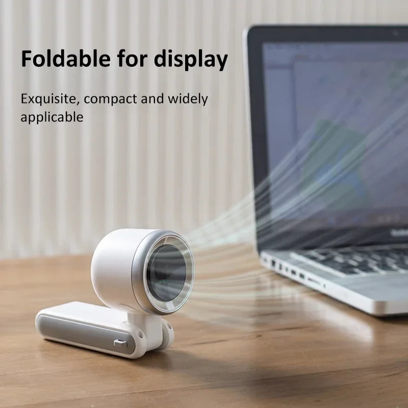 2026 New Hanging Neck Outdoor 180 Degree Folding Desktop Mini Fan Hand-Held Folding High-Speed Powerful Turbo Fan